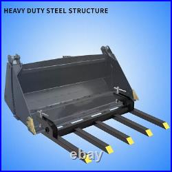 42 Durable Clamp-On Debris Fork for Tractor and Skid Steer Heavy Duty 2500 LBS