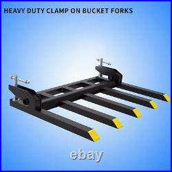 42 Durable Clamp-On Debris Fork for Tractor and Skid Steer Heavy Duty 2500 LBS