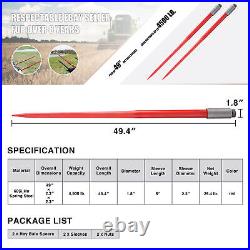 4349 Square Hay Spike Bale Spear Wide Tine Spike Skid Conus For Tractor