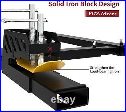 43 1500lb Clamp-on Pallet Fork With Adjustable Stabilizer Bar Anti-roll Bar Heavy