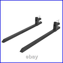 43 4000lb Clamp on Bucket Pallet Forks Tractor Loader Skid Steer Attach 60'