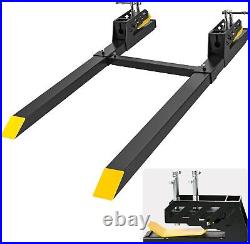 43 Clamp-on Pallet Fork Heavy-Duty 1500 LBS for Tractor Bucket Skid Steer