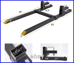 43 Clamp on Tractor Forks 2000lbs Capacity