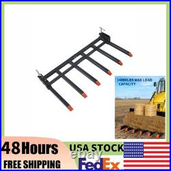 4400 LBS Clamp On Debris Forks to 58 Bucket for Tractor Loader Skid Steer, Farm
