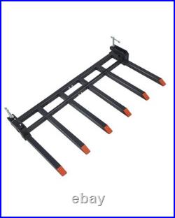 4400 LBS Clamp On Debris Forks to 58 Bucket for Tractor Loader Skid Steer, Farm