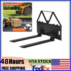 45Heavy Duty Skid Steer Pallet Forks for Tractors Attachment for Loader 3200LB