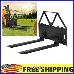 45Heavy Duty Skid Steer Pallet Forks for Tractors Attachment for Loaders 3200LB