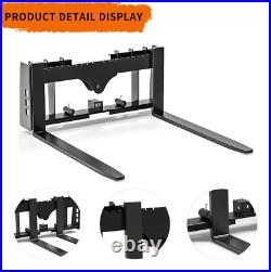 45 2500lbs Skid Steer Pallet Attachment Blades WithReceiver Hitch & Spear Sleeves