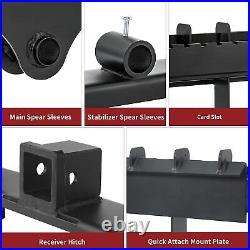 45 2500lbs Skid Steer Pallet Attachment Blades WithReceiver Hitch & Spear Sleeves
