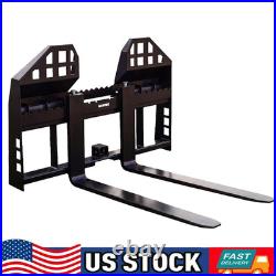 45 4000lb Pallet Fork Frame &48 Blades Attachment for Skid Steer Kubota Bobcat