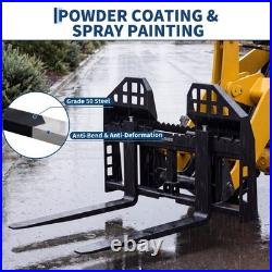 45 4000lb Pallet Fork Frame &48 Blades Attachment for Skid Steer Kubota Bobcat