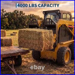 45 4000lb Pallet Fork Frame &48 Blades Attachment for Skid Steer Kubota Bobcat