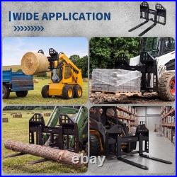 45 4000lb Pallet Fork Frame &48 Blades Attachment for Skid Steer Kubota Bobcat