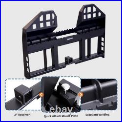 45 4000lbs Pallet Fork Frame With48 Blades Attach 2'' Receiver for Skid Steer Tr