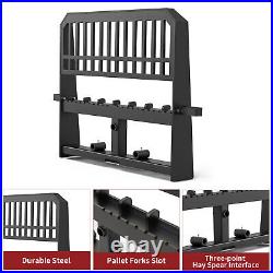 45 Frame Quick Tach Pallet Fork Attachment for Skid Steer Tractor 4000LBS Steel