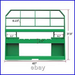 45 Frame Skid Steer Tractor Pallet Fork Quick Attachment 4000LBS Green Steel