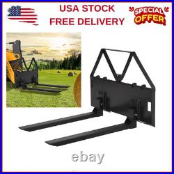 45 Heavy-Duty Quick-Attach Skid Steer Pallet Forks for Tractor Loader 3200 LBS