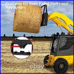 45 Pallet Fork Frame With 42 Fork Blades for Loaders Tractors Quick Tach 2500LBS