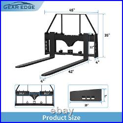45 Pallet Fork Frame With 42 Fork Blades for Loaders Tractors Skid Steer 2500lbs