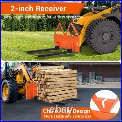 45 Pallet Fork Frame with 46 Fork Blades 3200LB for Loaders Tractors Skid Steer
