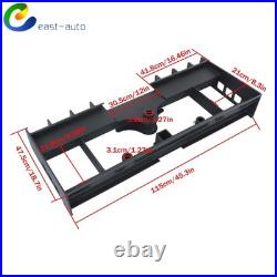 45 Skid Steer Pallet Fork Frame With Receiver Hitch 4000lbs Kubota Bobcat Tractor