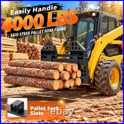 45 Skid Steer Tractor Quick Attachment Frame With 2 Receiver & 48 Blades 4000LB