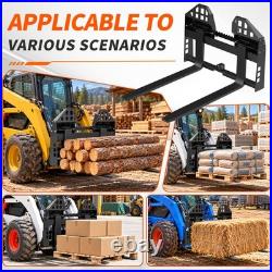 45 Skid Steer Tractor Quick Attachment Frame With 2 Receiver & 48 Blades 4000LB