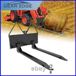 46 2600lbs Tractor Skid Steer Quick Tach Pallet Forks Attachmemt Universal US
