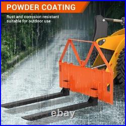 46 2600lbs Tractor Skid Steer Quick Tach Pallet Forks Attachmemt Universal US