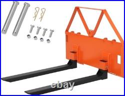 46 3200 lbs Tractor Skid Steer Quick Tach Pallet Forks Attachmemt Universal US