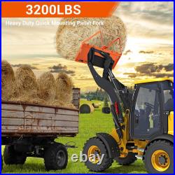 46 3200lbs Tractor Skid Steer Quick Tach Pallet Forks Attachmemt Heavy Duty
