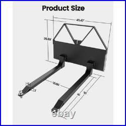 46 Heavy Duty Pallet Forks Attachment Tractor Skid Steer 2600lbs Quick Attach