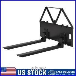 46 Heavy-Duty Tractor Pallet Forks, 2600lbs Quick-Attach Skid Steer Loader Fork