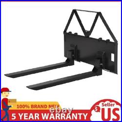 46 Heavy-Duty Tractor Pallet Forks, 2600lbs Quick-Attach Skid Steer Loader Fork