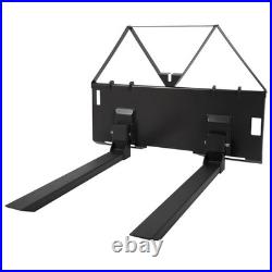 46 Heavy-Duty Tractor Pallet Forks, 2600lbs Quick-Attach Skid Steer Loader Fork