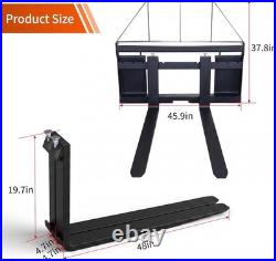 46 Pallet Fork Frame With48 Blades Quick Attach Pallet Fork for Tractors 4000LBS