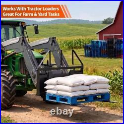 46 Pallet Fork Frame With48 Blades Quick Attach Pallet Fork for Tractors 4000LBS