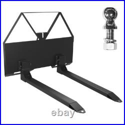 46 Pallet Forks Attachment Skid Steer 2600lbs for Tractors Loaders Quick Mount