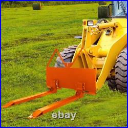 46 Pallet Forks Attachment Skid Steer 2600lbs for Tractors Loaders Quick Mount