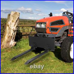 46 Pallet Forks Attachment Skid Steer 2600lbs for Tractors Loaders Quick Mount