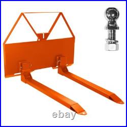 46 Pallet Forks Attachment Skid Steer 2600lbs for Tractors Loaders Quick Mount