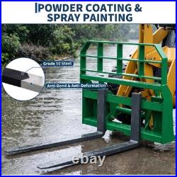 46 Skid Steer Fork Frame Quick Attach 48 in Blades Heavy-Duty Steel 4000Lbs