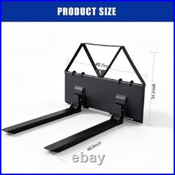 46 Skid Steer Pallet Forks, 3200 LBS Quick Attach Fork Attachment for CAT