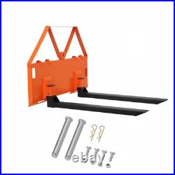 46 Skid Steer Pallet Forks, 3200 LBS Quick Attach Fork Attachment for Kubota