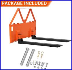 46 Skid Steer Pallet Forks, 3200 LBS Quick Attach Fork Attachment for Kubota