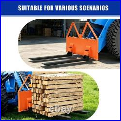 46 Skid Steer Pallet Forks, 3200 LBS Quick Attach Fork Attachment for Kubota