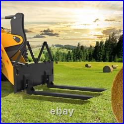 46 Skid Steer Pallet Forks Heavy Duty 3200lbs Tractor Loader Forks Quick Attach