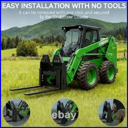 46 Skid Steer Quick Attach Frame with 2 Receiver & 48 Blades 4000LB Capacity