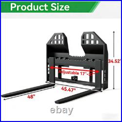 46 Skid Steer Quick Attach Frame with 2 Receiver & 48 Blades 4000LB Capacity
