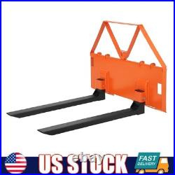 46 Skid Steer Tractor Pallet Forks 3200lbs Quick Attach Pallet Fork Loader Fork